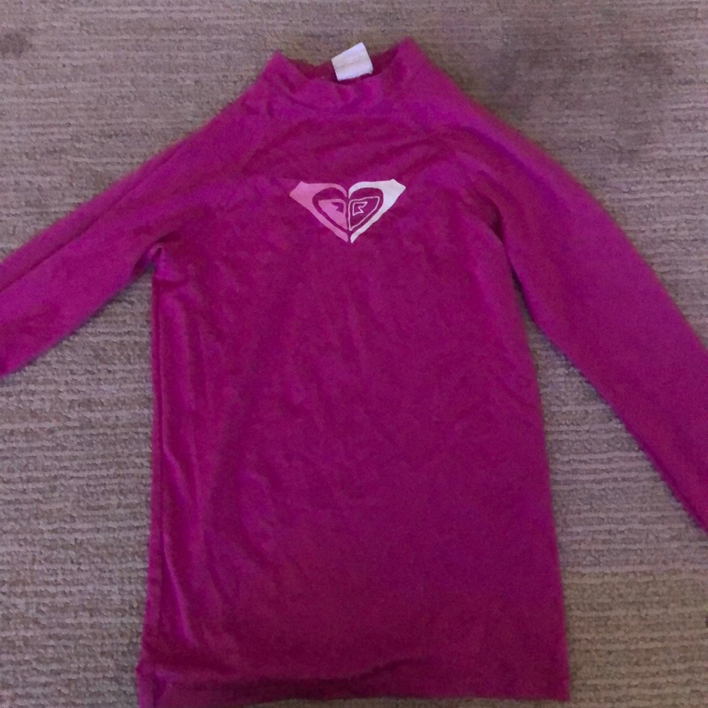 Pink Roxy Long Sleeve Rash Guard